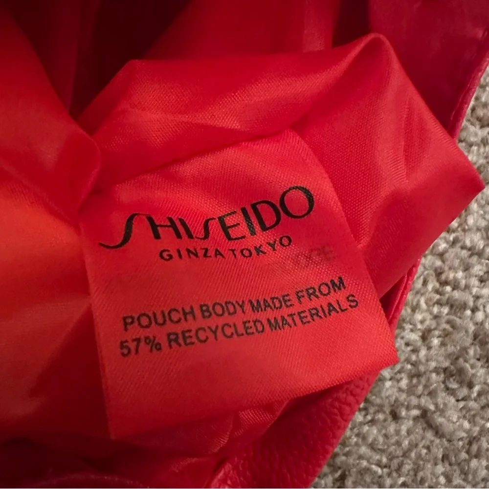 Shisheido Cosmetics Bag Faux Leather Floral
